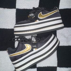 Nike Vandal 2.0 Black and Gold Platform